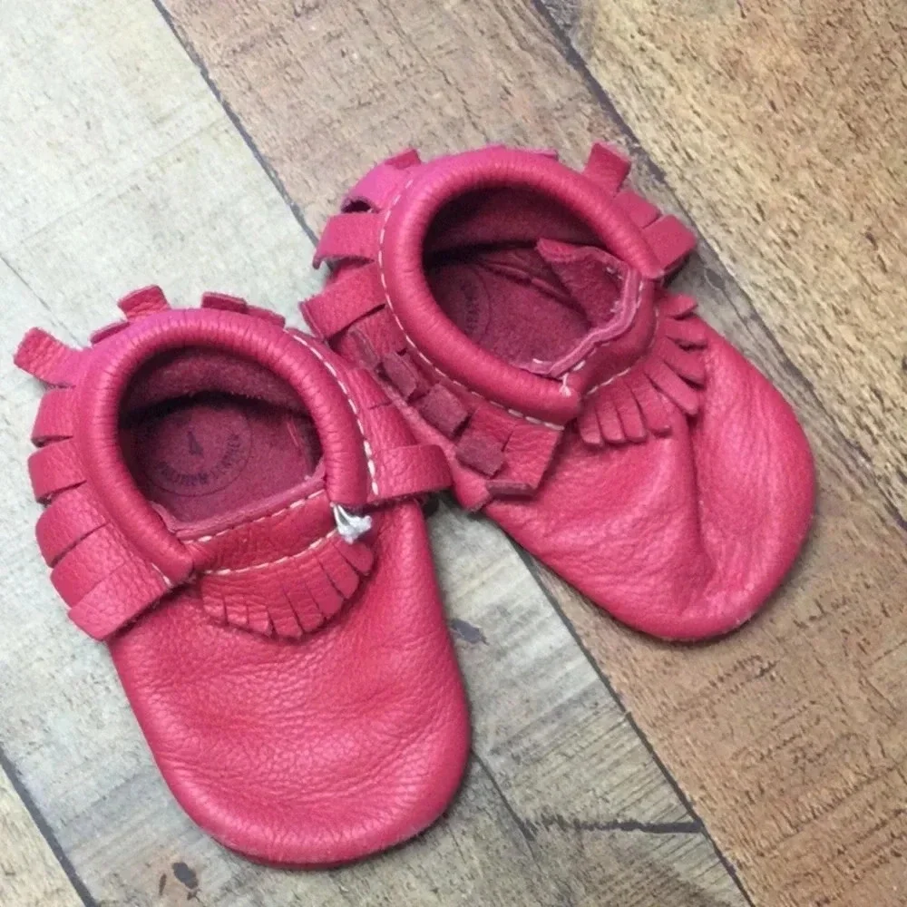 FreshlyPicked size 4 Premium Leather Pink Moccasins